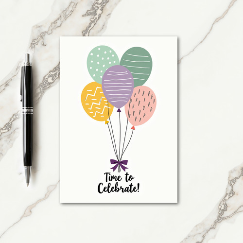 Joyous Birthday Pastel Orbs Card