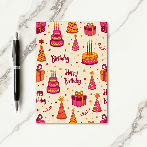 Joyous Birthday Pattern Card