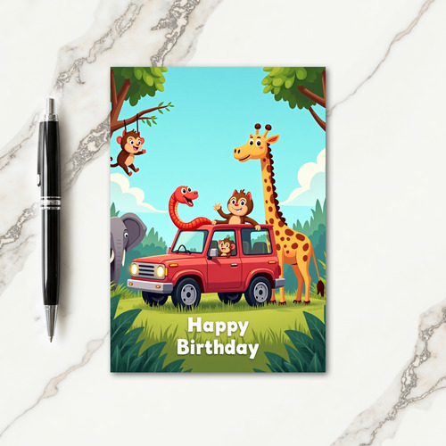 Joyous Birthday Safari Adventure Card