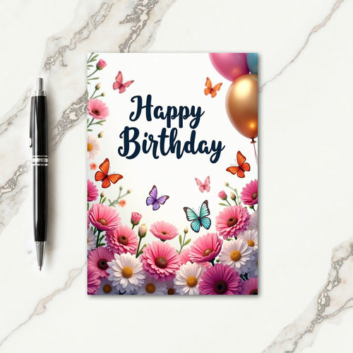 Joyous Butterfly Birthday Card