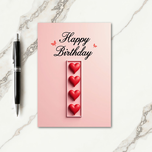 Joyous Butterfly Heart Card