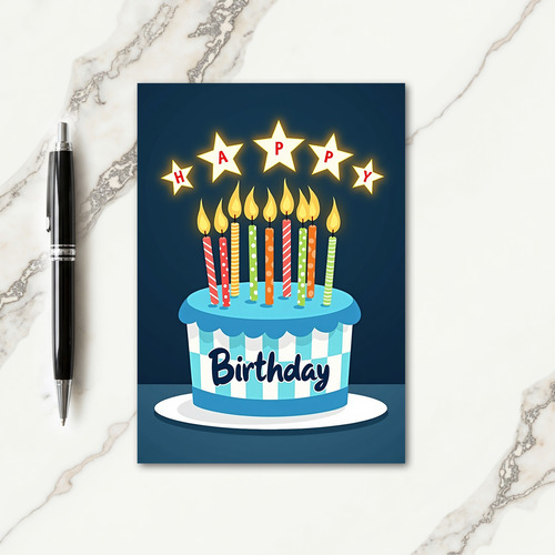 Joyous Cake Celebration Card