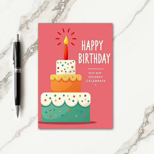 Joyous Cake Sprinkles Card