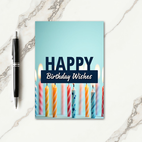 Joyous Candle Birthday Card