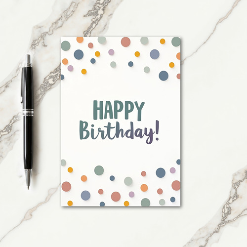 Joyous Confetti Birthday Card