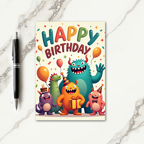 Joyous Creature Birthday Card