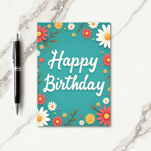 Joyous Floral Birthday Card