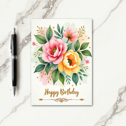 Joyous Floral Bloom Card