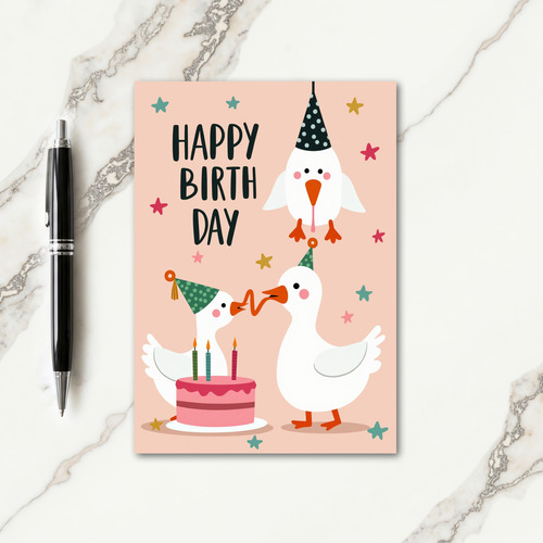 Joyous Fowl Party Card