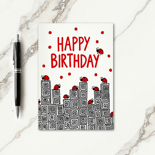 Joyous Geometric Birthday Card
