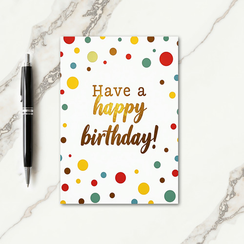 Joyous Gold Birthday Card