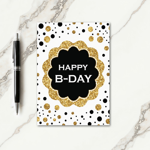Joyous Gold Glitter Card