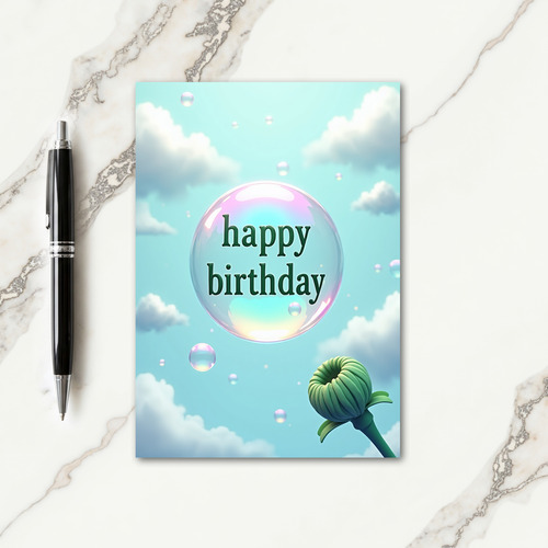 Joyous Iridescent Spheres Card