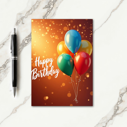 Joyous Lights Birthday Card