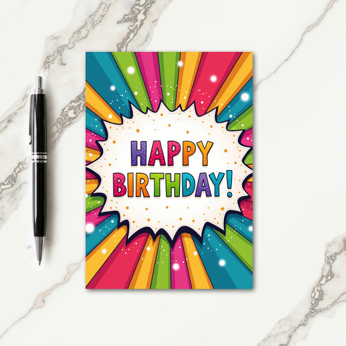 Joyous Message Birthday Card