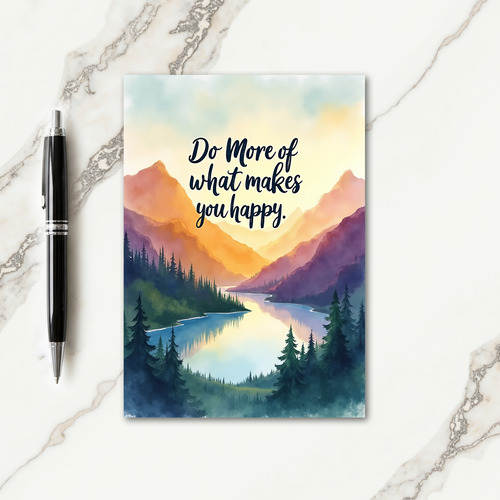 Joyous Mountain Birthday Card