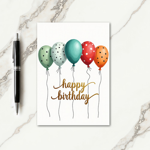 Joyous Painted Orbs Card