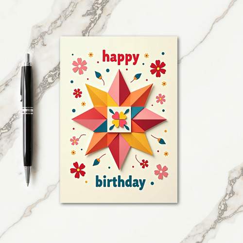 Joyous Paper Star Card