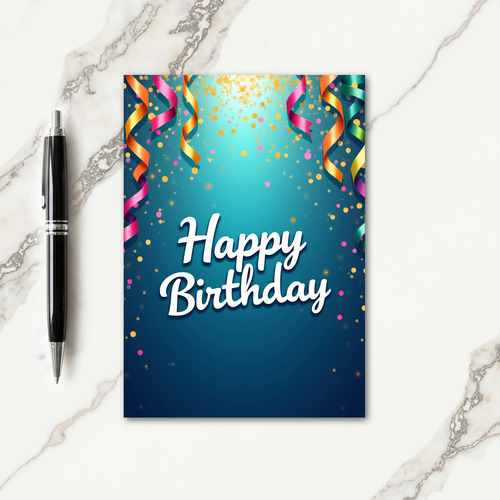 Joyous Ribbons Birthday Card