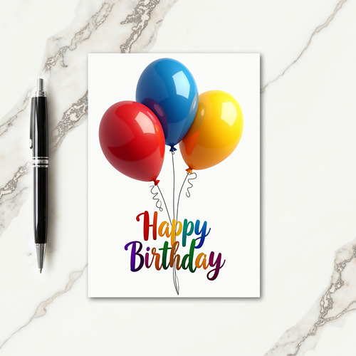 Joyous Script Birthday Card