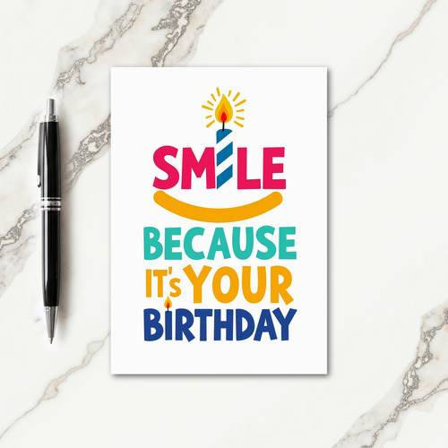 Joyous Smile Birthday Card