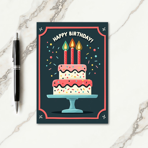 Joyous Sprinkles Cake Card