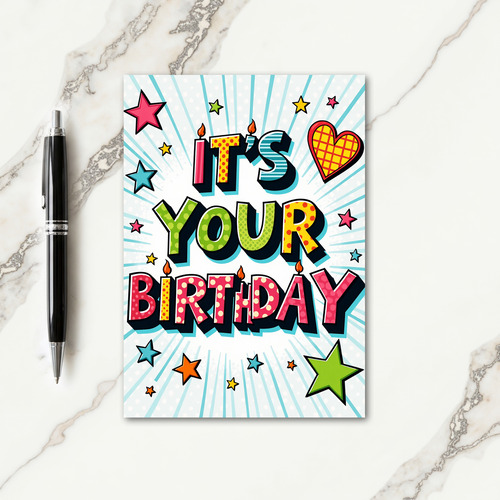 Joyous Starry Birthday Card