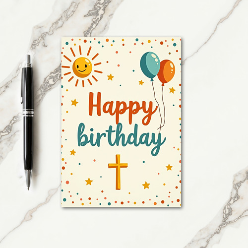 Joyous Sun Birthday Card