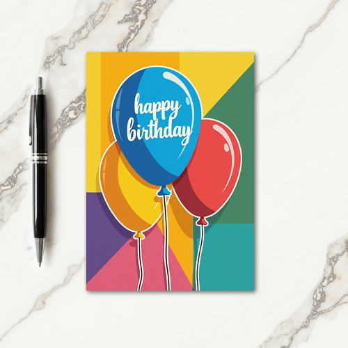 Joyous Three Balloons Card