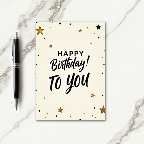 Joyous Typography Birthday Card