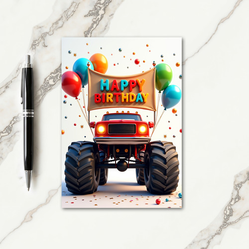 Joyous Vehicle Birthday Card