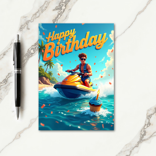 Joyous Water Ride Birthday Card