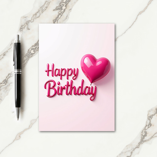 Jubilant 3D Script Birthday Card