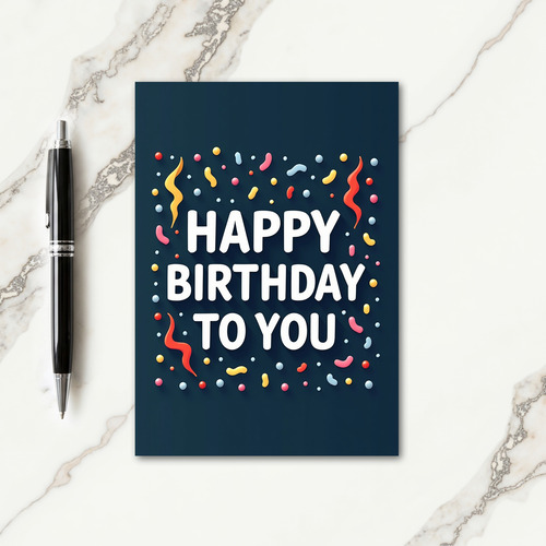 Jubilant 3D Text Birthday Card