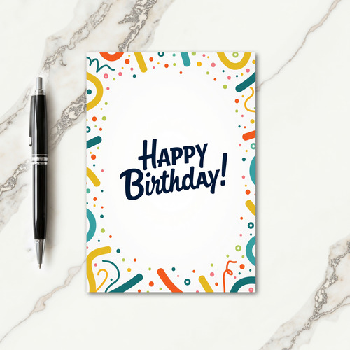 Jubilant Abstract Birthday Card