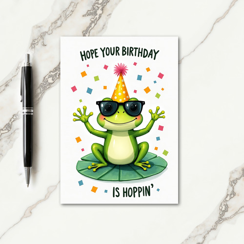 Jubilant Amphibian Birthday Card