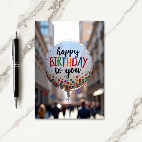 Jubilant Balloon Confetti Card