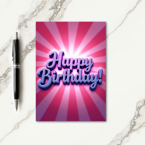 Jubilant Birthday 3D Lettering Card