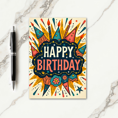 Jubilant Birthday Party Card