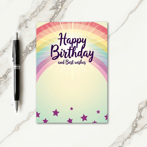 Jubilant Birthday Pastel Arc Card