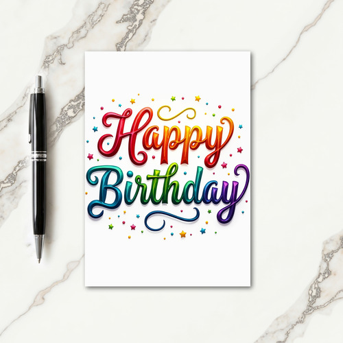Jubilant Birthday Text Card