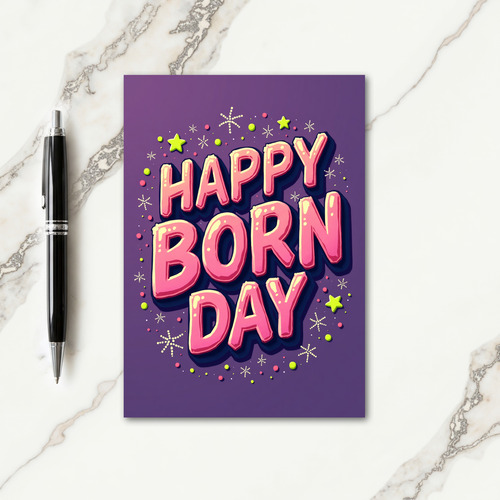 Jubilant Bubble Letters Card