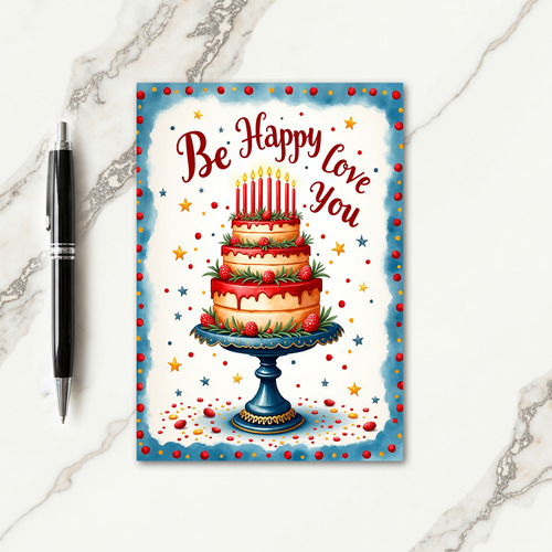 Jubilant Cake Art Card