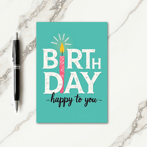 Jubilant Candle Birthday Card
