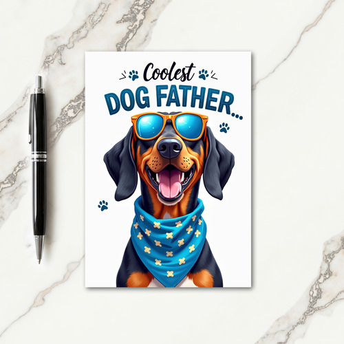 Jubilant Canine Fathers Card