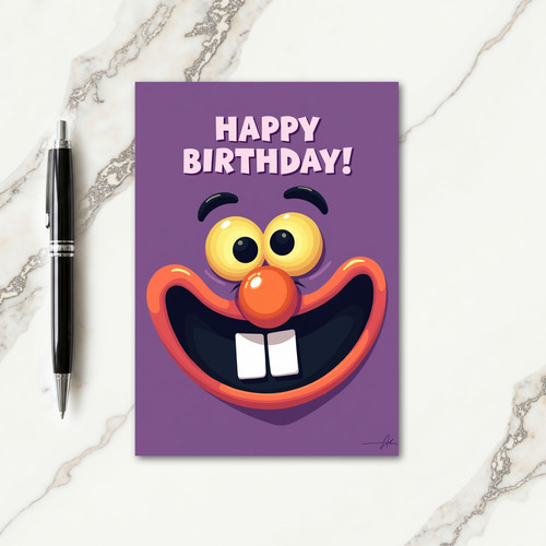 Jubilant Cartoon Birthday Card