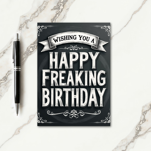 Jubilant Chalk Birthday Card