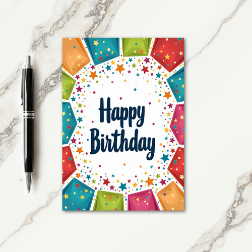 Jubilant Confetti Birthday Card