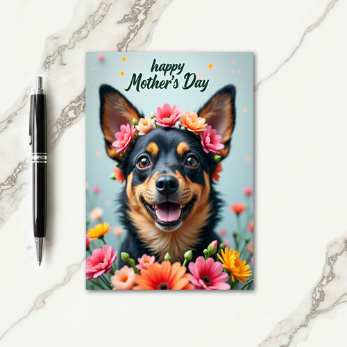 Jubilant Dog Mothers Day Card