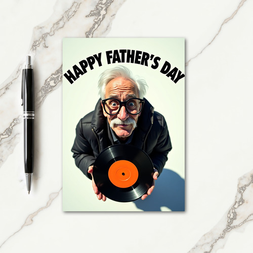 Jubilant Fathers Day Vinyl Card